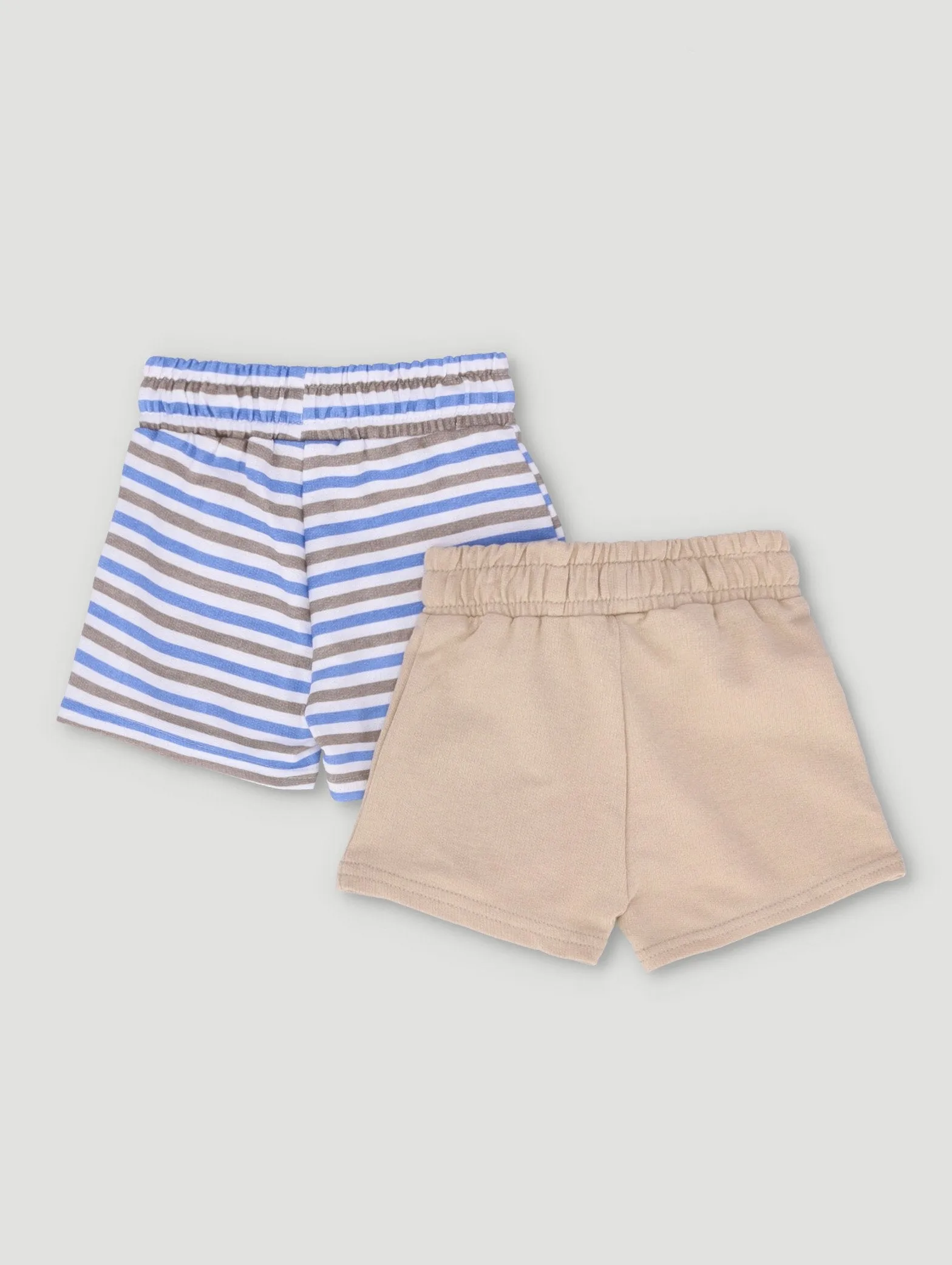 Baby Boys 2 Pack Everyday Animal Surfer Shorts - Blue